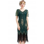 Girl masquerade green dress