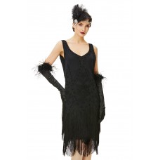 Fringe embellished dress