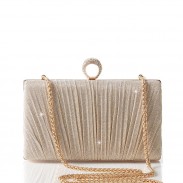 Glitter Pleated Clutch