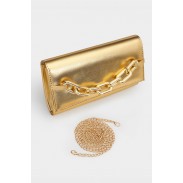 Evening Bag Gold Flap Clutch