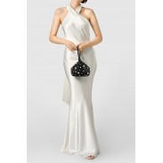 Satin evening bag