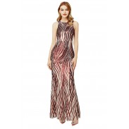 Women's wine red evening dress