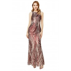 Women's wine red evening dress