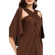 Women's formal dress with shawl