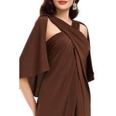 Women's formal dress with shawl