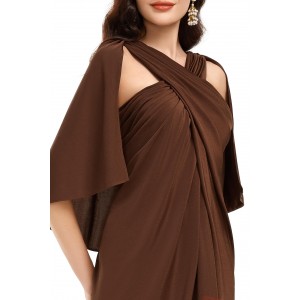 Women's formal dress with shawl