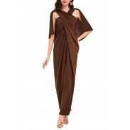 Women's formal dress with shawl