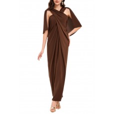 Women's formal dress with shawl