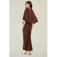 Women's formal dress with shawl