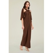 Women's formal dress with shawl