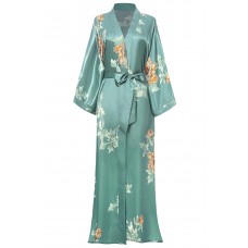Floral Kimono Robe Satin Silk Wedding Robe