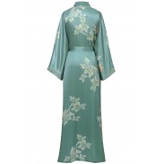 Floral Kimono Robe Satin Silk Wedding Robe