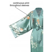 Floral Kimono Robe Satin Silk Wedding Robe