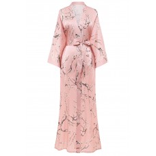 Satin Silk Wedding Peach Gown