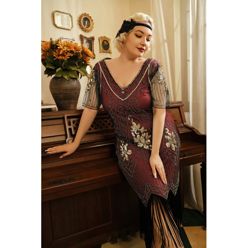 Women's flirty dark red clothing