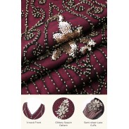 Women's flirty dark red clothing