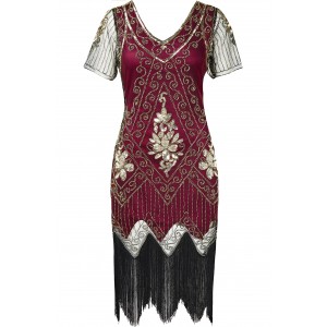 Women's flirty dark red clothing