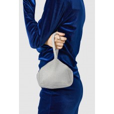 Pochette à perles argentées pour femmes