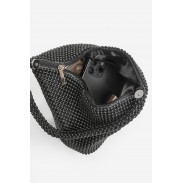 Women's Black Beaded Clutch