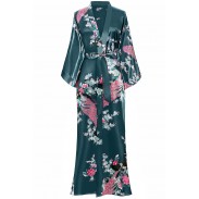 Women's kimono turquoise robe