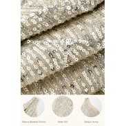 Women's Silver Sequin Ball Gown